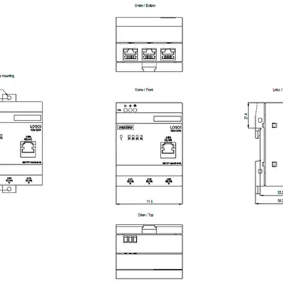 SPS-Switchmodul Siemens LOGO! CSM12/24, 3+1-Port RJ45 10/100MBit/s, unmanaged 