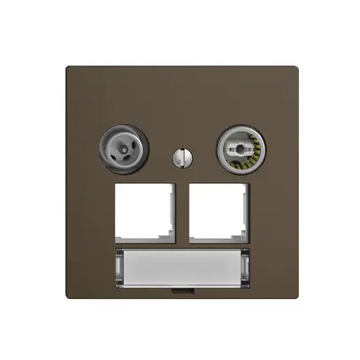 Presa multimedia EDIZIOdue F EASYNET 4dB, p.2×RJ45 S-One, coffee 