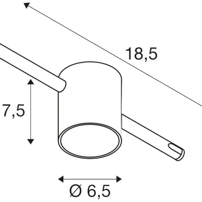 Lampada LED SLV COMET p. sistema di cavo TENSEO 12V 6.3W 410lm 2700K 120° cromo 