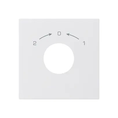 Kit frontale per contatto rotativo a chiave 60×60mm kallysto 1>0<2 bianco 