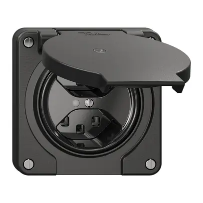 Presa NEVO N.CO, 2×T23, IP21, c.LED, nero 