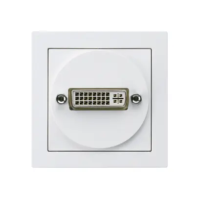 Anschlussdose kallysto A DVI-D mit Schraubanschluss weiss 