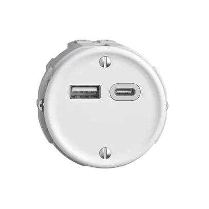 Steckdose USB 18W Typ A + Typ C Feller STANDARDdue Q 230V 3600mA weiss 