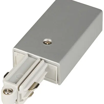 Alimentation SLV pour rail conducteur AP 1-phase, terre droite gris argenté 
