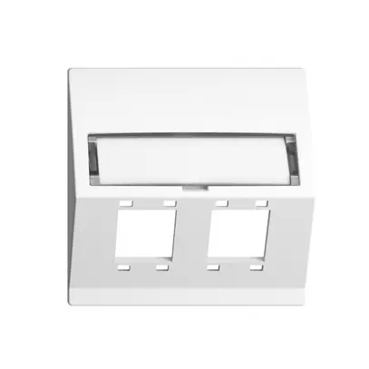Kit montage INC EDIZIOdue F sortie oblique 2×R&M cat.5e/6/LC spécial, blanc 