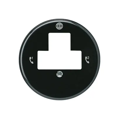 Frontscheibe basico für Rückführdose 2 DSL schwarz 