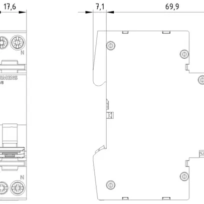 Interruttore antincendio/disgiuntore SENTRON AFDD 5SV6 COM 1LN C-16A 6kA 1UM 