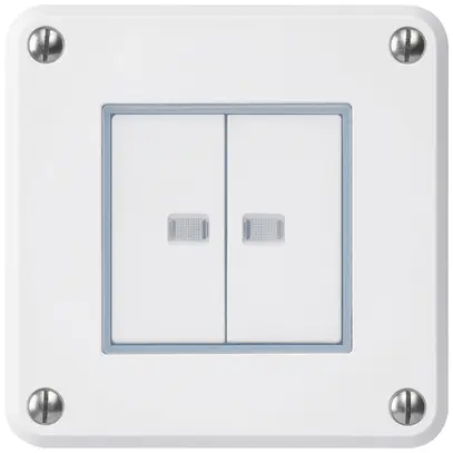 Interruttore INC robusto IP55 schema 3+3 2×illuminato bianco 