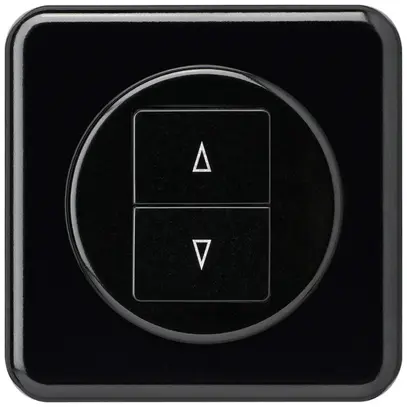 Poussoir pour stores ENC basico noir avec 2-touches bornes enf. 
