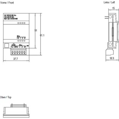 Modulo di uscita PLC Siemens SIMATIC S7-1200 SB 1222 DO 4×24V 200kHz 