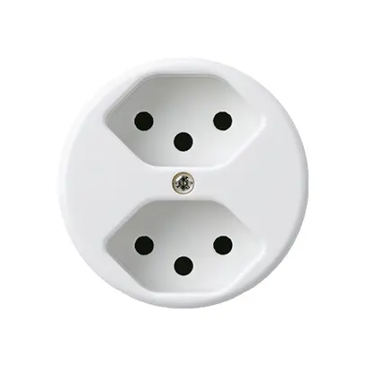 Inserto per presa INC basico 2×tipo 13 bianco 