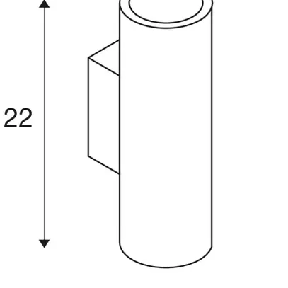 Applique SLV ENOLA_B UP/DOWN, 2×GU10 50W IP20 blanc 