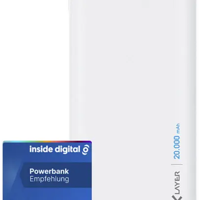 Powerbank XLayer Micro 20000mAh 2×USB-A ≤2A 145×70×26mm 420g bianco 