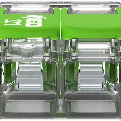 Borne de connexion WAGO Green Range 2L 0.5…6mm² avec levier vt transparent 