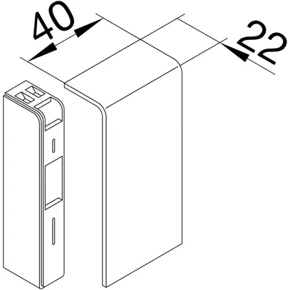 Endstück Hager für SL20080 Dekor ei 