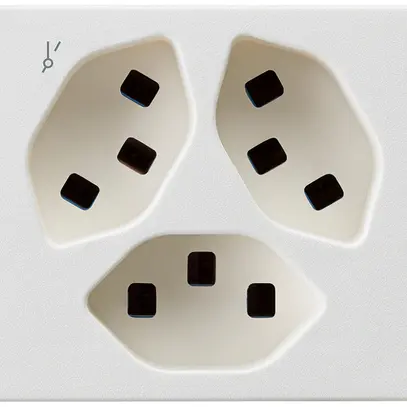 FLF-Steckdose Hager 3×Typ 23 1×S D weiss 