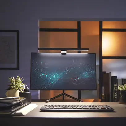 LED-Tischleuchte Philips Edison 4.5W 150lm 3000…5000K DIM schwarz USB Typ A 