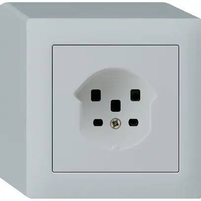 Prise AP kallysto T25 gris clair bornes à vis 