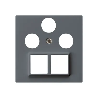 Placca frontale HMS kallysto per R/TV/SAT antracite 