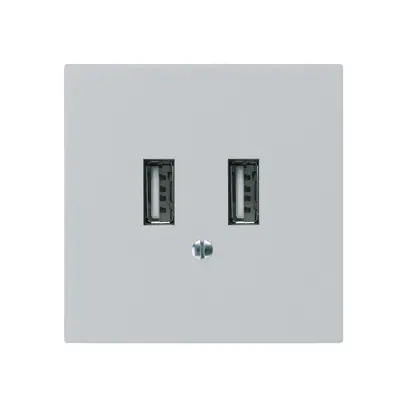 Prise de charge USB ENC Hager kallysto A 240V 2400mA gris clair 