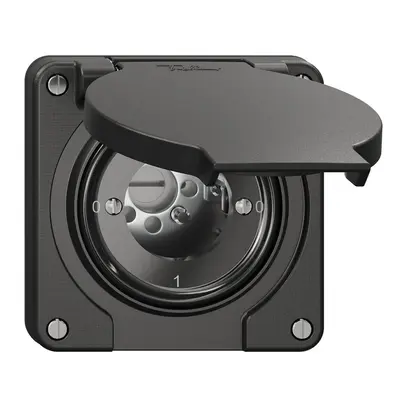 Interrupteur rotatif NEVO N.CO 0/1L, sans cylindre, KS, 0-1-0-1, noir 