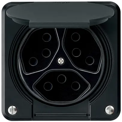 Presa INC robusto 3×tipo 13 nero per combinazione 