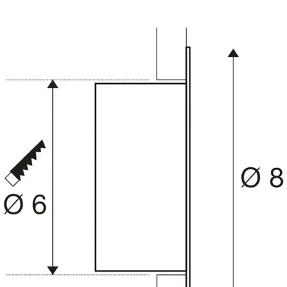 Lampada a muro LED INS SLV WORO 350mA 1.2W 50lm 3000K 60mmØINS bianco 