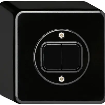 Interruttore AP basico 3/1L+A-R/1L nero 