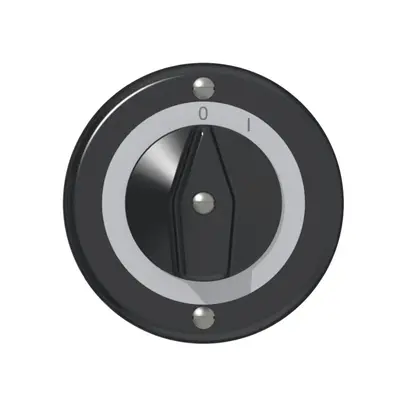 Contatto rotativo 0-I/1L nero CLASSIC con manopola 