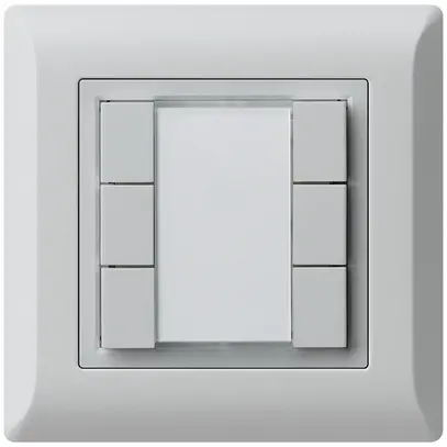 Poussoir multifonction AP kallysto.line KNX RF 6×  gris clair 