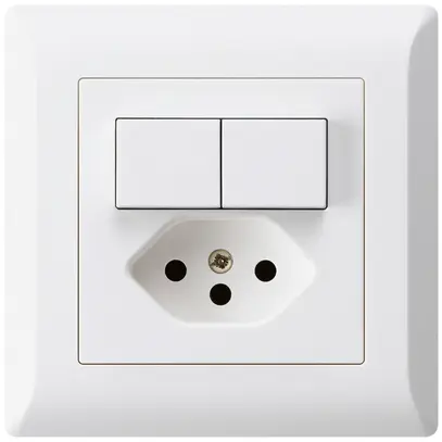 Combinazione INC 2×A-R/1P+T13 bianco kallysto.line con protezione bambini 