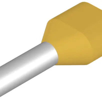 Embout de câble jumelé Weidmüller H isolé 2×1mm² 8mm jaune en vrac 