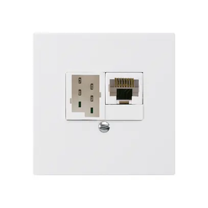 Scatola INC kallysto 1×RJ45u+1×TT83 bianco 