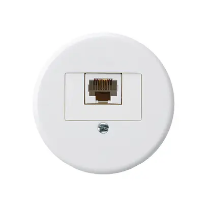 Inserto per scatola INC basico 1×RJ45u bianco 