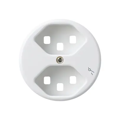 Disque frontal pour prise Hager basico 2×type 23 1×S H blanc 