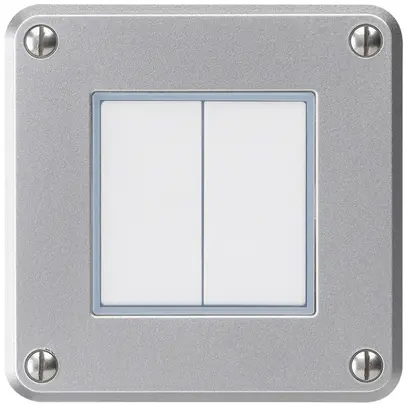 Contact à poussoir ENC robusto IP55 2×1P aluminium 