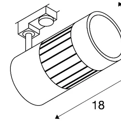 Proiettore LED SLV STRUCTEC, 35W 3000K 3120lm adattatore 3-fasi IP20 nero 