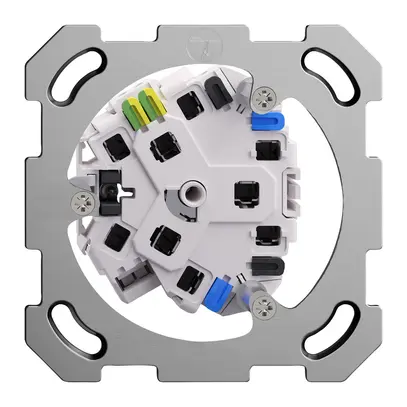Einsatz Steckdose FH 3×T23 16A mit LED grün mit Steckklemmen 