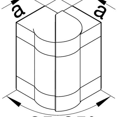 Angle extérieur tehalit BR 65130, noir graphite 