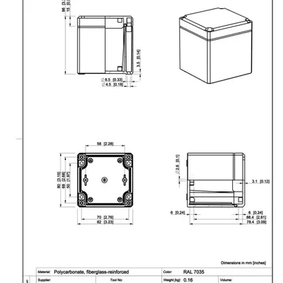 Coffret d'appareil CUBO D 80×82×86 