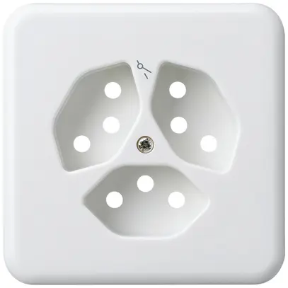 Plaque de recouvrement grd.I 3×type 13/1 blanc basico 