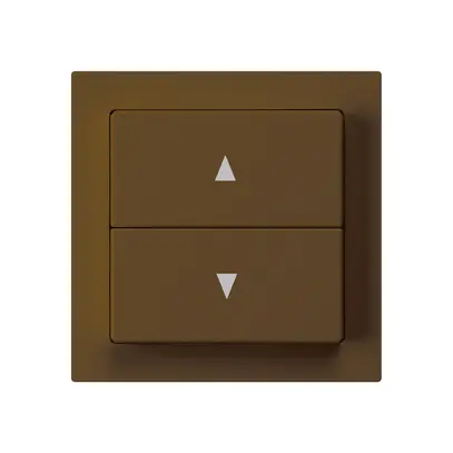 Kit frontal kallysto 60×60 brun pour interrupteur/contact pour stores double 
