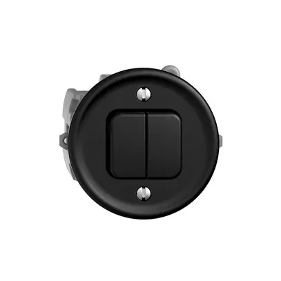 Interrupteur ENC STANDARDdue 1/3+3/1L noir 