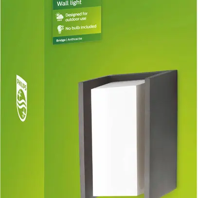 Applique Philips Bridge E27 1×42W IP44 antracite 