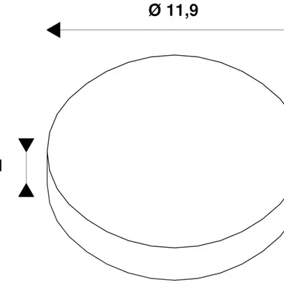 Monopunto universale SLV EUTRAC, Ø119×31mm nero 