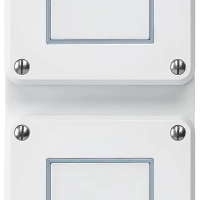 Combinazione INC Hager robusto IP55 I-I verticale S3/1L+S3/1L bianco 