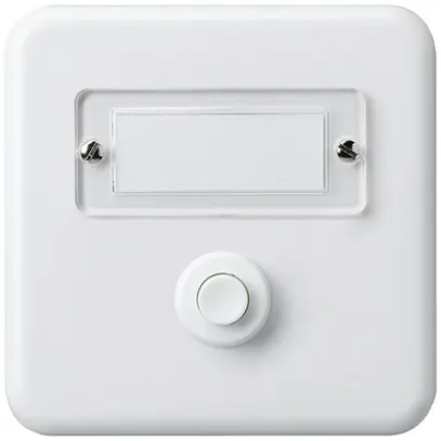 Tasto di suoneria INC basico bianco con etichetta 