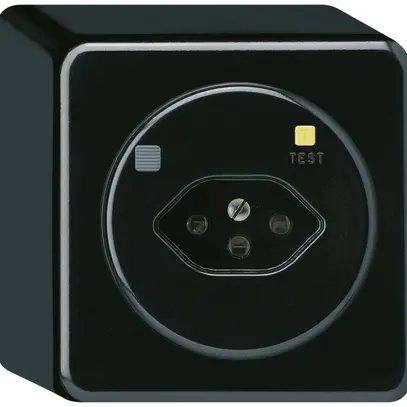 Presa AP basico T13 FI 30mA nero 