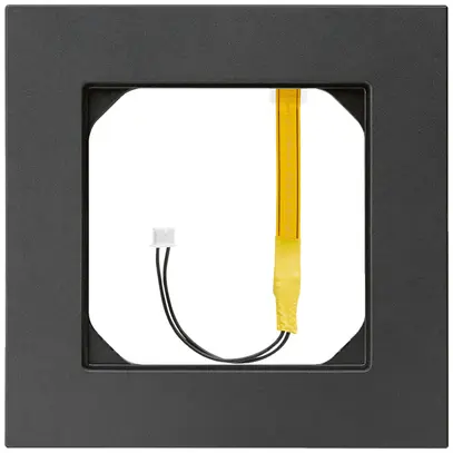 Telaio di copertura kallysto.pro 1×1 nero per illuminazione angolo blu 