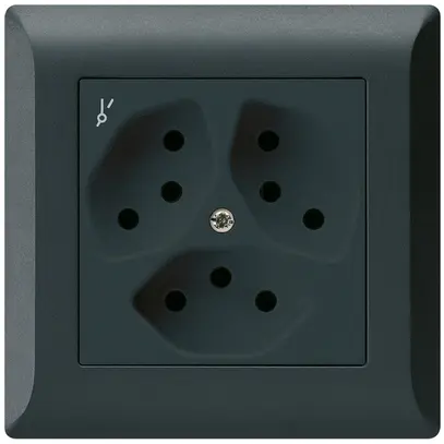 Prise ENC kallysto.line 3×T13/1S noir 